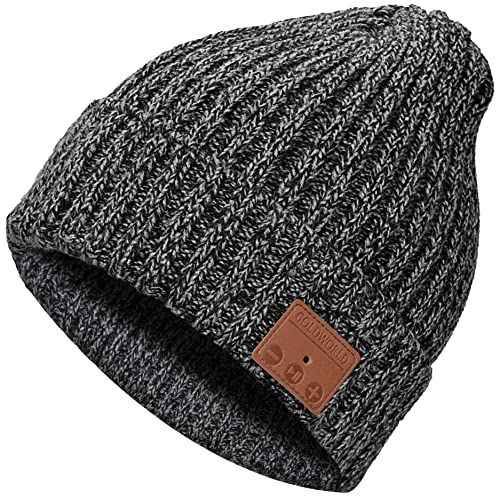 Bluetooth Hat Beanie,Women Mens Novelty Hats Christmas Stocking Stuffers Gifts for Men Teenagers Girls Her Husband Boys Him Grey
