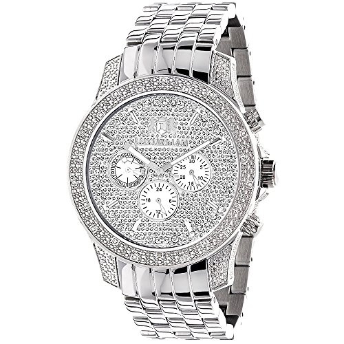 LUXURMAN Mens Designer Diamond Watch 0.50ctw of Diamonds