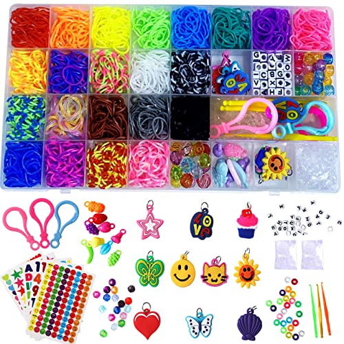 XYTLAX Rubber Band Bracelet Kit, Loom Making Kit for Girl, Loom Bands Refill Kits for Children Age 5+ Year Old Gift DIY Friendship Bracelets