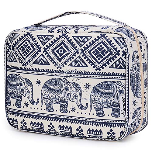 Narwey Hanging Travel Toiletry Bag Cosmetic Make up Organizer for Women Waterproof (Elephant)
