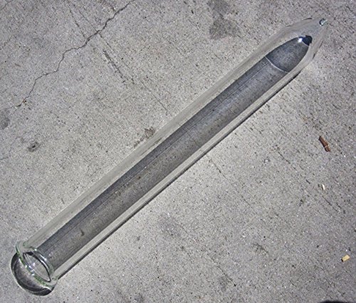 Extraction Proz 50-EXT-16 Glass Extractor Extraction Filter Tube 16' Long 50mm Diameter Clear with Stainless Steel Clamp