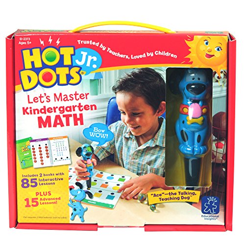 Educational Insights Hot Dots Jr. Let’s Master Kindergarten Math Set, Homeschool & School Math Workbooks, 2 Books & Interactive Pen, 100 Math Lessons, Ages 5+