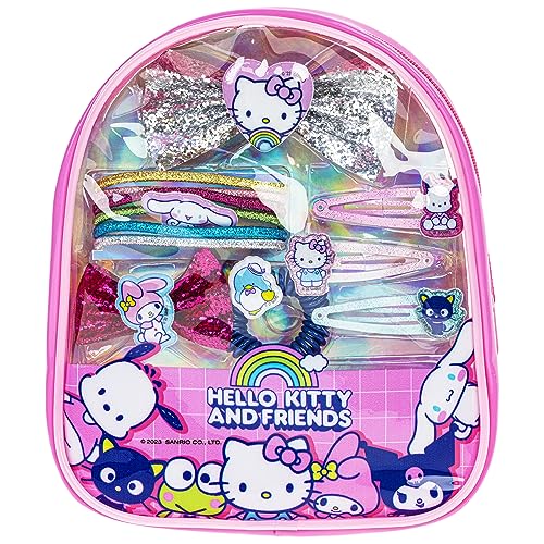 Hello Kitty and Friends Mini Backpack Hair Accessories Gift Bag Set includes for Kids Girls, Ages 3+ perfect for Birthdays, Parties, Sleepovers & Makeovers