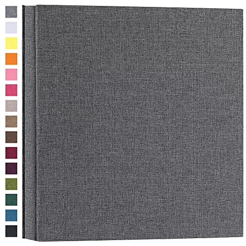 potricher Photo Album for 4x6 1000 Photos Linen Cover Extra Large Capacity Photo Book for Family Wedding Anniversary Baby (Gray, 1000 Pockets)