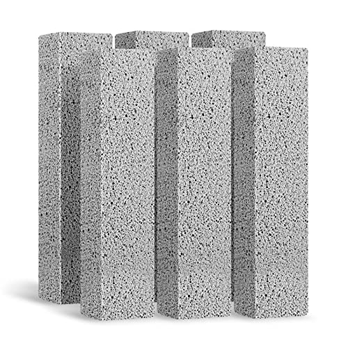 Lenicany 6Pack Pumice Stone for Toilet Cleaning Bowl Stick,Powerfully Cleans Hard Water Rings, Calcium Buildup & Stains, Suitable for Cleaning Toilet, Bathtubs, Kitchen Sink, Grill