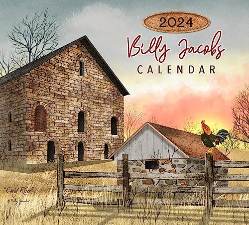 Crossroads Billy Jacobs 2024 Wall Calendar - Primitive Country Decor - Canadian and Jewish Holidays Included