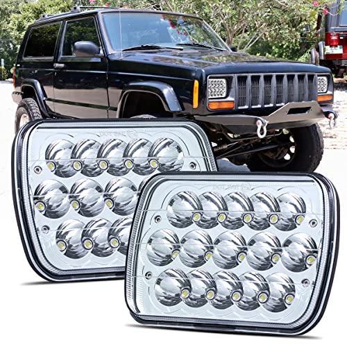 LEDMIRCY 5x7 LED Lights H6054 LED Light 7x6 Light 2PCS Hi/Low Sealed Beam Light for Je ep Offroad Truck Chevy Ford with H6014 H6052 6054 H5054 H6054LL