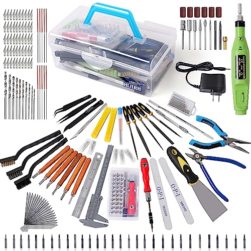 HIJIRH 165 Pcs Pro Grade 3D Printing Tool Kits for 3D Printer,Diverse 3D Print Cleaning Kit & Electric Polishing Machine,Including Tool Box,for Remove/Trim and Finish 3D Print (Multi-Purpose)