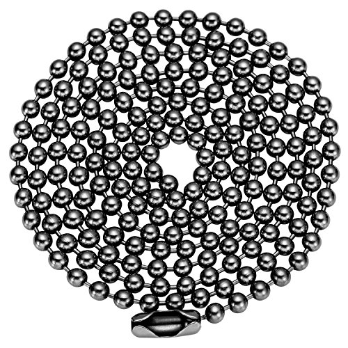 TI-EDC Pure Titanium Bead Ball Chain Necklace, Jewelry Chain Adjustable with Gift Package for Men and Women (3.0mm Bead-30in Length)