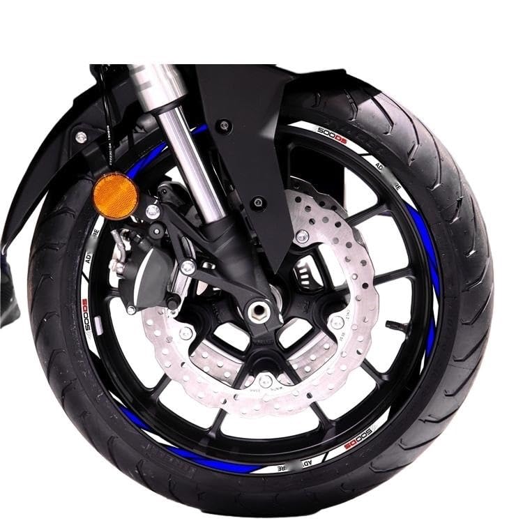 Motorcycle Stickers for Voge for 500ds for 500DS Wheel Stickers Motorcycle Wheel Sticker Stripe Reflective Rim Decals (Color : 5)