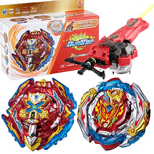 B-201 Zest Achilles Xiphoid Excalibur 1-Piece Two-Way Launcher, Battle Burst Battling Tops with Launchers Set, Burst quadrive Gyros for Boys Kids Birthday Party Christmas Idea Gift