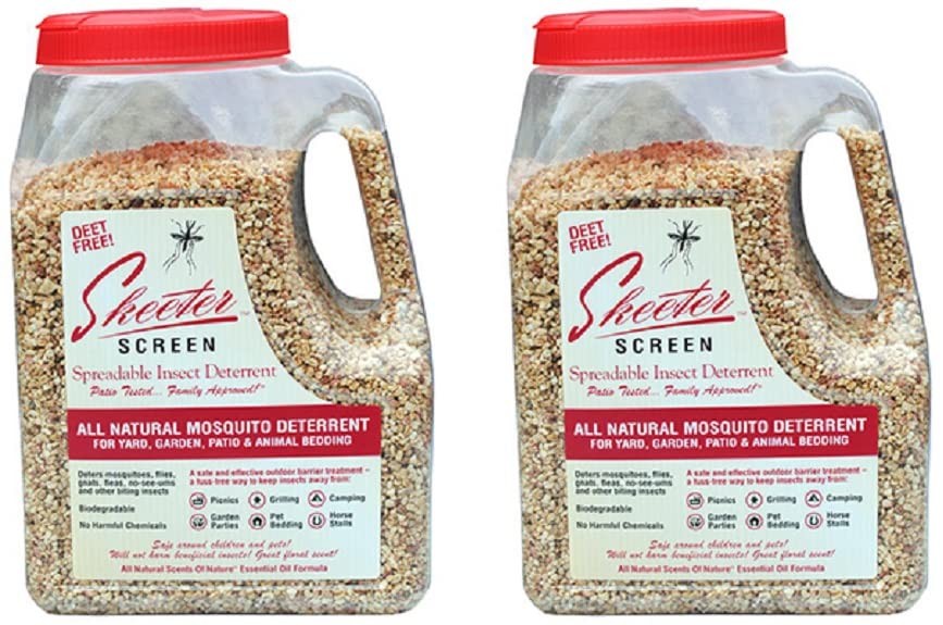 Skeeter Screen 4 lb All Natural Deet Free Mosquito Repellent Granules - 2 Pack