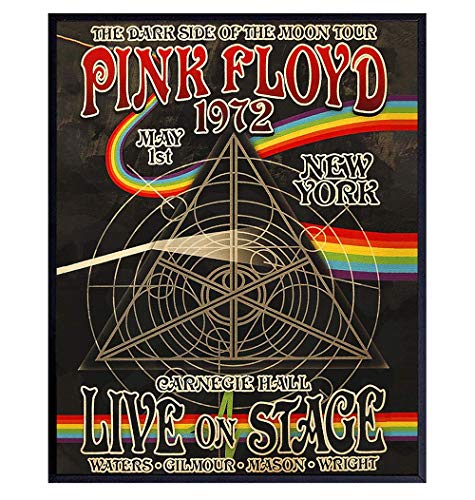 Music Posters - 8x10 Concert Poster - Vintage Retro New York Wall Art - Teens Bedroom, Dorm Room Decor - Gift for Men, Women, 80s Music Fan - Carnegie Hall, Comfortably Numb, Dark Side of the Moon