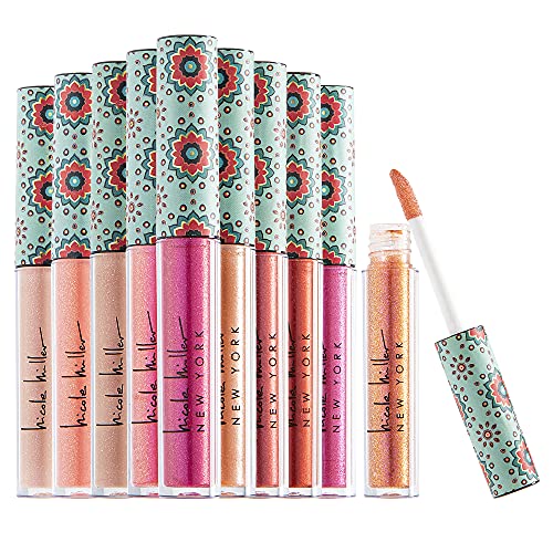 Nicole Miller 10 Pc Lip Gloss Collection, Shimmery Lip Glosses for Women and Girls, Long Lasting Color Lip Gloss Set with Rich Varied Colors (Green)