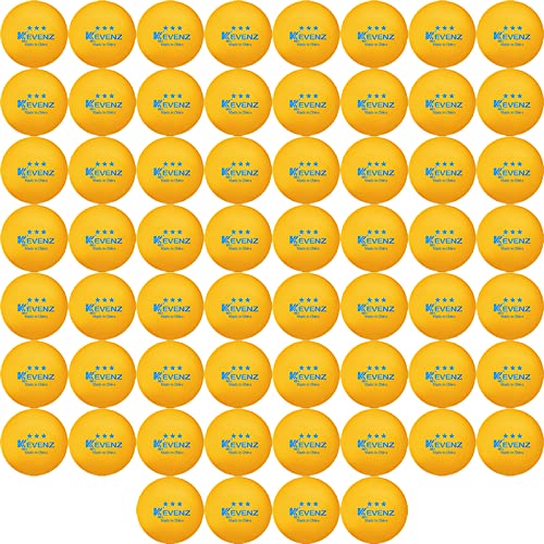 KEVENZ 60-Pack 3-Star 40+ Orange Table Tennis Balls,Advanced Ping Pong Ball