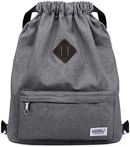 KAUKKO Drawstring Sports Backpack Gym Yoga Bag Shoulder Rucksack for Men and Women