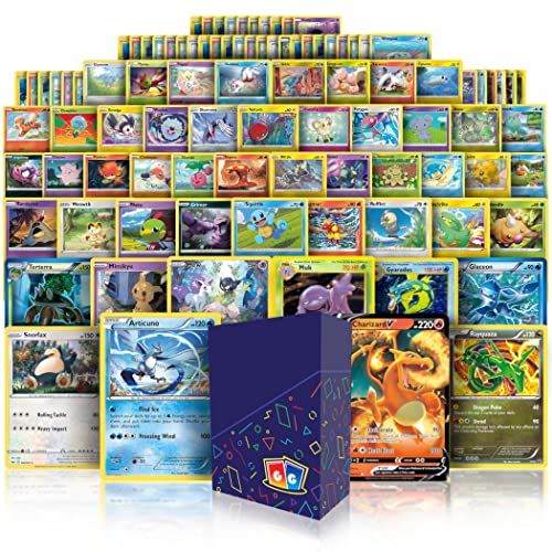 Ultra Rare Starter Bundle | 100+ Authentic Cards | 1x Ultra Rare Guaranteed | Legendary, VSTAR, VMAX, V, GX, or EX | Plus Bonus 10x Holos or Rares | GG Deck Box Compatible