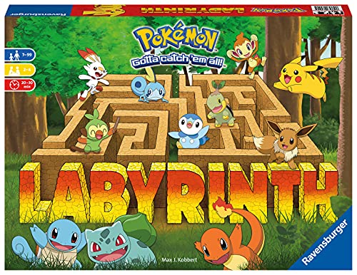 Ravensburger Pokémon Labyrinth Family Board Game for Kids & Adults Age 7 & Up - So Easy to Learn & Play with Great Replay Value,2 - 4 Players