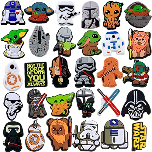 30Pcs Shoe Charms for Clogs Sandals Decoration, Shoe Accessories Charms for Boys Men Party Favors Gifts