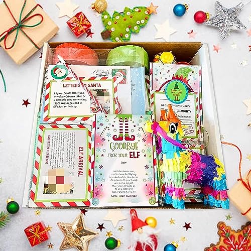 2023 NEW Elf Kit 24 Days of Christmas, Fun Elf Activities Props, Christmas Elf Kits, Elf Kits Best Christmas Countdown Gift for The Children'S or Friends And Family (24days)