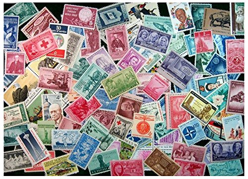 Unbranded 100 Mint US Postage Stamp Lot, All Different ,1930s-1970s MNH UNUSED
