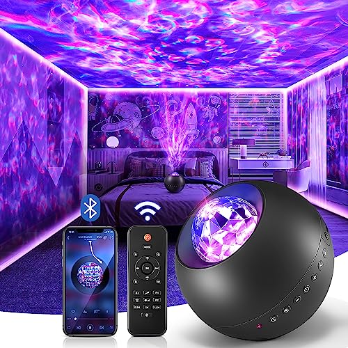 Galaxy Projector, White Noise Galaxy Light Projector Light, Bluetooth Music Star Projector Night Light for Kids, Remote Timer Galaxy Projector Night Light for Bedroom,Teen Girl Adult Gifts & Decor