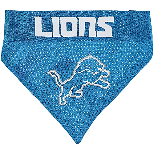 Pets First NFL DOG BANDANA - DETROIT LIONS REVERSIBLE PET BANDANA. 2 Sided Sports Bandana with a PREMIUM Embroidery TEAM LOGO, Large/X-Large. - 2 Sizes & 32 NFL Teams available
