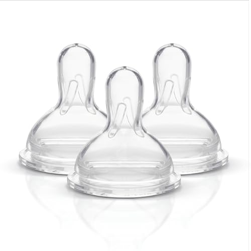 Medela Slow Flow Spare Nipples with Wide Base, 3 Pack, Compatible with Medela Storage Bottles, Made without BPA