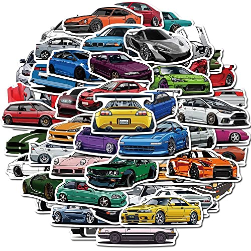 Bouclel 100 PCS Car Stickers Sports car Racing Stickers Vinyl Waterproof Stickers, Party Favors for Water Bottles