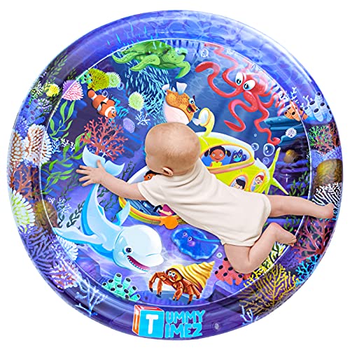 TT TUMMYTIMEZ Multistage Tummy Time Water Mat, Premium Inflatable Activity Center Promoting Baby Motor and Sensory Development, Grow Through Play Sensory Stimulation Gift Infants Toddlers Boys Girls