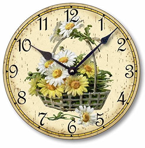 Fairy Freckles Studios Item C6100 Vintage Victorian Style 10.5 Inch Daisy Clock