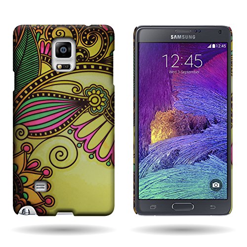 Samsung Galaxy Note 4 Hard Case, Floral Design (Antique Flower) CoverON 1pc Slim Bumper Protective Cover for Samsung Galaxy Note 4