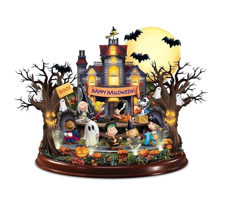 The Bradford Exchange Peanuts Monster Bash Sculpture with Lights, Music & Motion