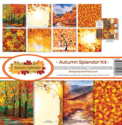 Reminisce (REMBC) Autumn Splendor Scrapbook Collection Kit, Multicolor, 12-x-12-Inch