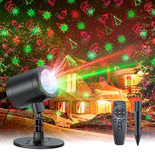 Christmas Projector Lights Outdoor GUSODOR Christmas Decorations, LED Christmas Lights Outdoor Waterproof, Christmas Light Projector Outside, Xmas Party Holiday Decor for Indoor,Yard,House