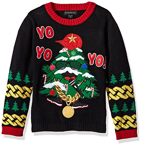 Blizzard Bay Big Boys Big Boys' Santa Yo Yo Yo Xmas Tree, Black Combo, 18/20 XL