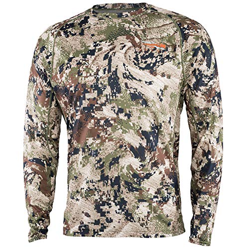 SITKA Men's Hunting Core Lightweight Crew Long Sleeve Shirt, Optifade Subalpine, Large