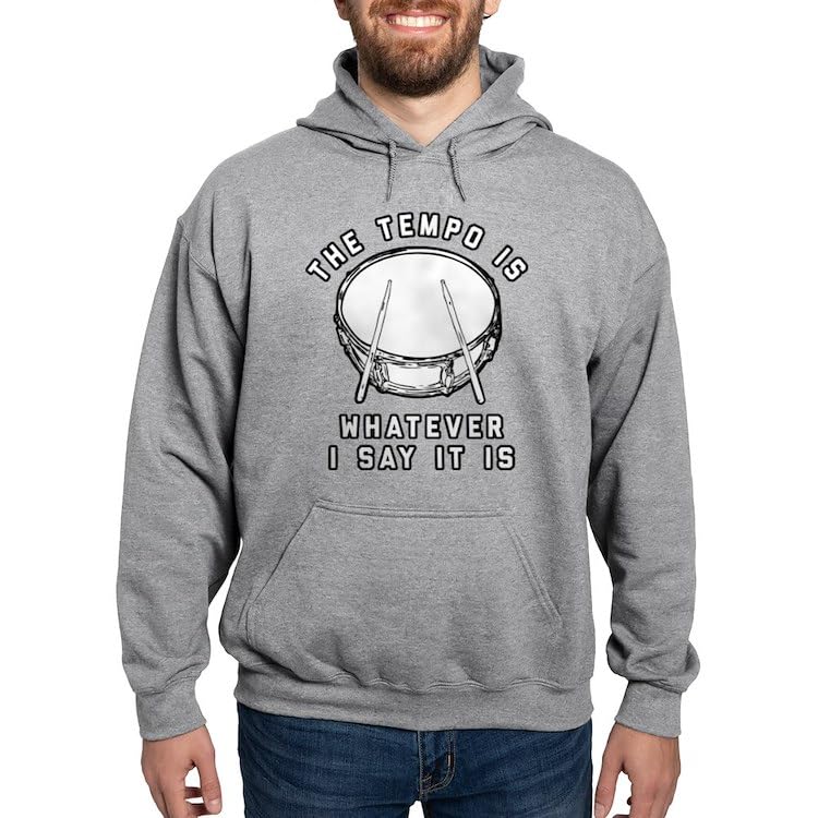 CafePress The Tempo Is Whatever I Say It I Hooded Sweatshirt Pullover Hoodie, Classic & Comfortable Hooded Sweatshirt Graphite Gray