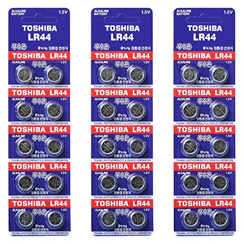 Toshiba LR44 Battery 3V Battery 1.5V Alkaline (30 Batteries)