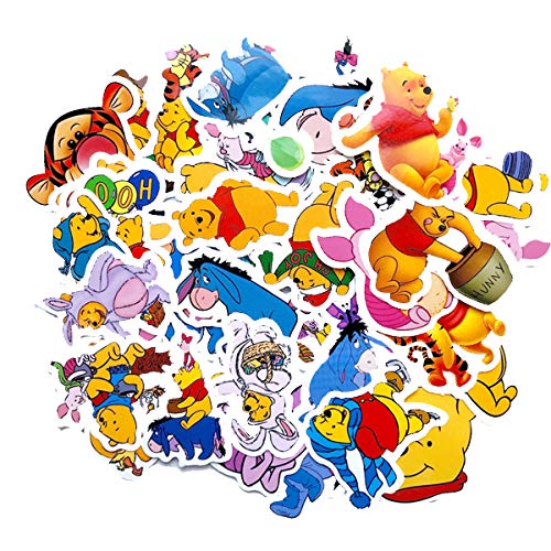 Winnie The Pooh Stickers 40pcs Decals for Laptops Water Bottles Toys and Gifts for Teens,Girls,Perfect for Laptop,Phone,Skateboard,Travel| Extra Durable Vinyl (Winnie The Pooh)