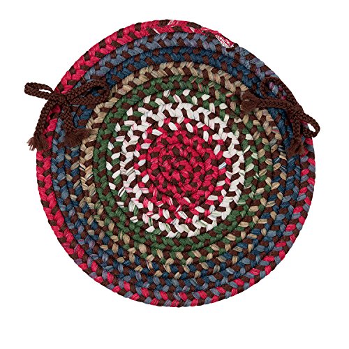 Colonial Mills CK97 Chestnut Knoll Chair Pad, 15 by 15-Inch, Saddle Brown, 4-Pack