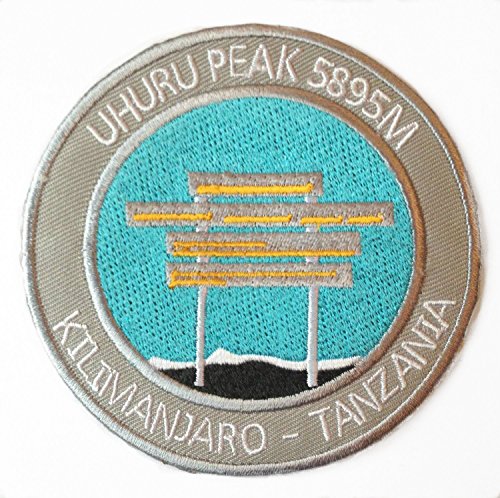 Mount Kilimanjaro Uhuru Peak Iron on Patch / 3.5 Inch Embroidered Tanzania Trekking Badge Souvenir