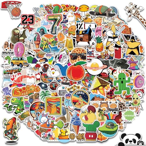 300pcs VSCO Stickers for Water Bottle, Cool Laptop Stickers for Kids Teens, Trendy Graffiti Cute Vinyl Aesthetic Waterproof Stickers Pack for Skateboard Luggage, Colorful Funny Stickers
