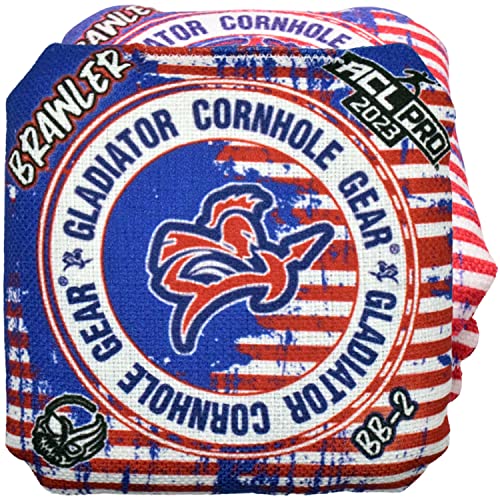Gladiator Bags | Pro Cornhole Bags | 4 Brawlers ACL-Pro 23 (Brawler, American Flag)
