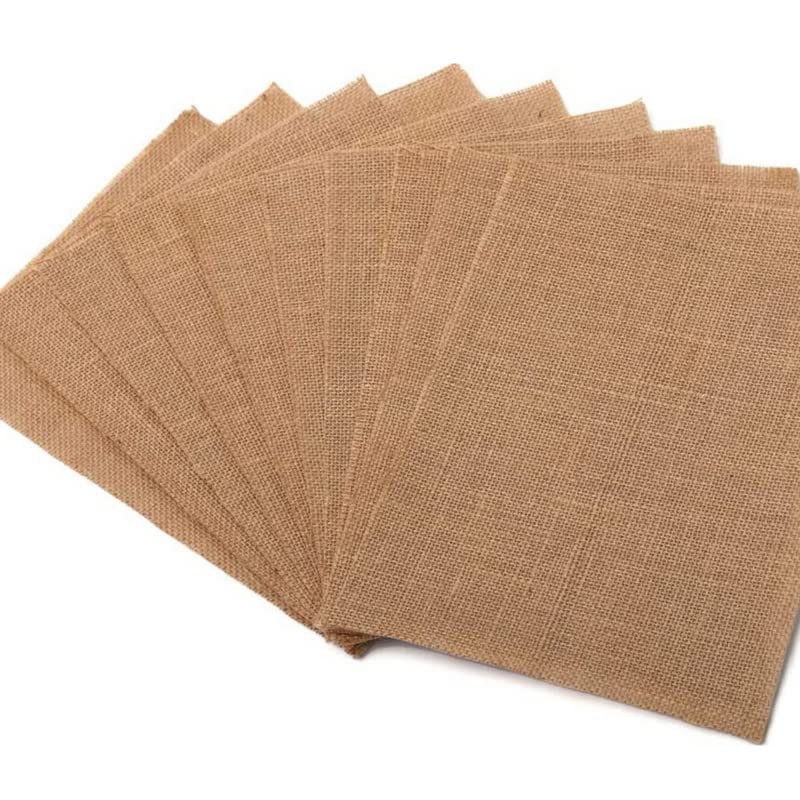 Printable Natural Burlap Paper Pad | Burlap scrapbooking supplies | Laminated Burlap Paper for Burlap Prints | Burlap card stock - Size 8.5 inches x 11 inches - 10 sheets in 1 pack