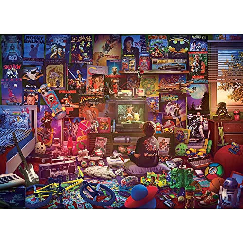 an Afternoon in The 80s Retro 1000-Piece Jigsaw Puzzle by Rachid Lotf | Brain Teaser Activity for Kids and Adults | 28 x 20 Inches