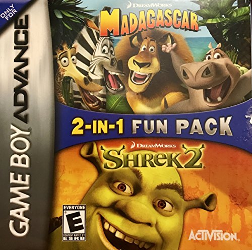 GBA Madagascar and Shrek Combo 2 in 1 cartridge