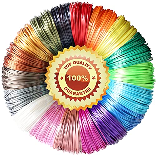 TTYT3D 18 Popular Shiny Silk Colors PLA 3D Printer Filament Refill Sample Pack，3D Pen Filament，Each Color 4m Length, Total 72m Filament