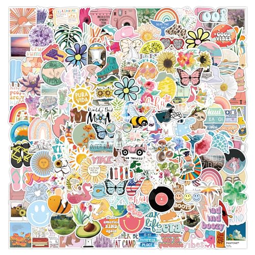 200Pcs Water Bottle Stickers for Kids, Cute Stickers for Water Bottles, Vinyl Waterproof Stickers Aesthetic Laptop Sticker Pack Classroom Prizes Skateboard Stickers for Kids Teens Girls Students
