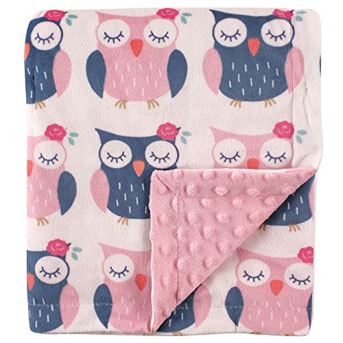 Hudson Baby Unisex Baby Plush Mink Blanket, Owls, One Size